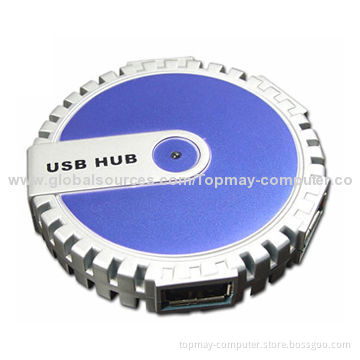4-port USB Hub with Plug-and-play and Hot-swap Functions, Includes Power Adapter
